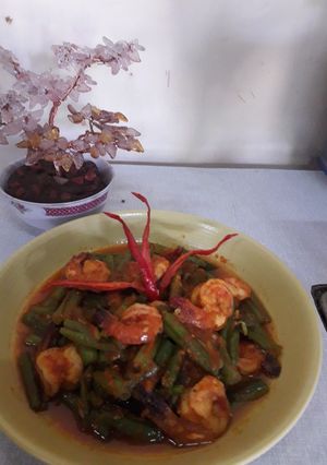 Foto resep Sambal goreng udang buncis