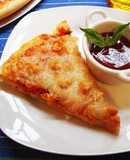Pizza con pollo bbq