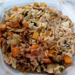A picture of Chinese fried rice.