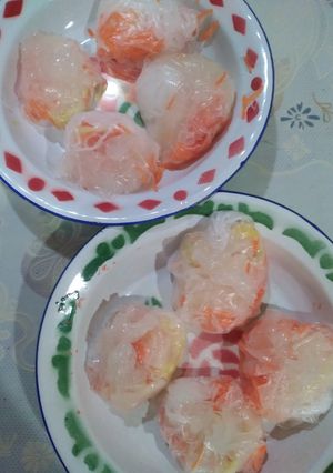 Foto resep 4 Ingredients Vegan Vegetable Spring Rolls (Vietnamese rice paper dumplings)| Rice Noodles🥟🥬