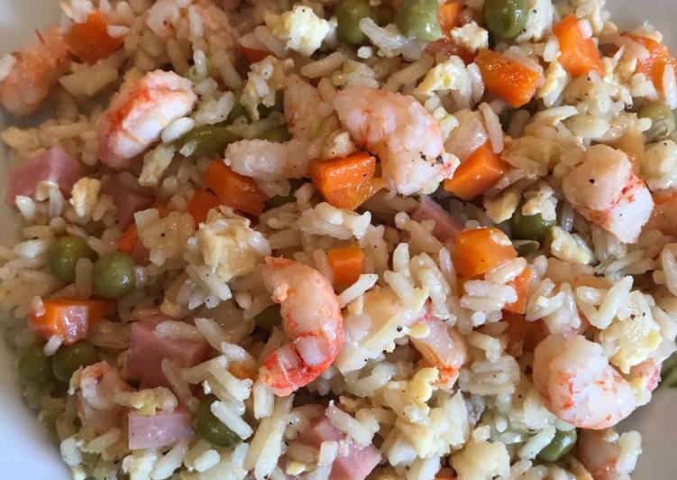 Arroz frito tres delicias, estilo cantonés Receta de Rosa Angel Cookpad