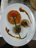 Rolls de merluza con vegetales a las finas hierbas