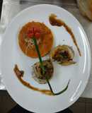 Rolls de merluza con vegetales a las finas hierbas