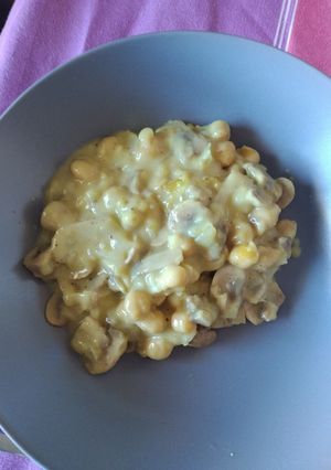 Una foto de Receta de Neus de garbanzos de bote con curry