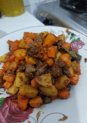 Foto resep Balado kentang wortel hati ayam