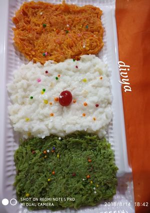 A picture of Tricolor halwa.
