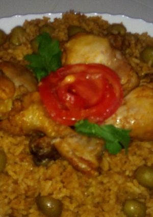 صورة لوصفة دجاج بالارز المحمص 😋😋