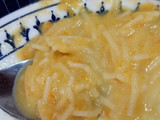 Sopa de calabaza y manzana, a la leche. Para bebés