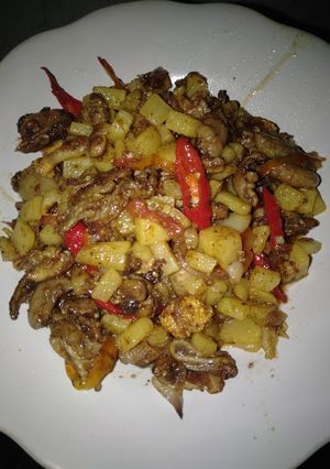 Foto resep Sambal Goreng Telur dan jeroan ikan Gabus (Haruan) & kentang