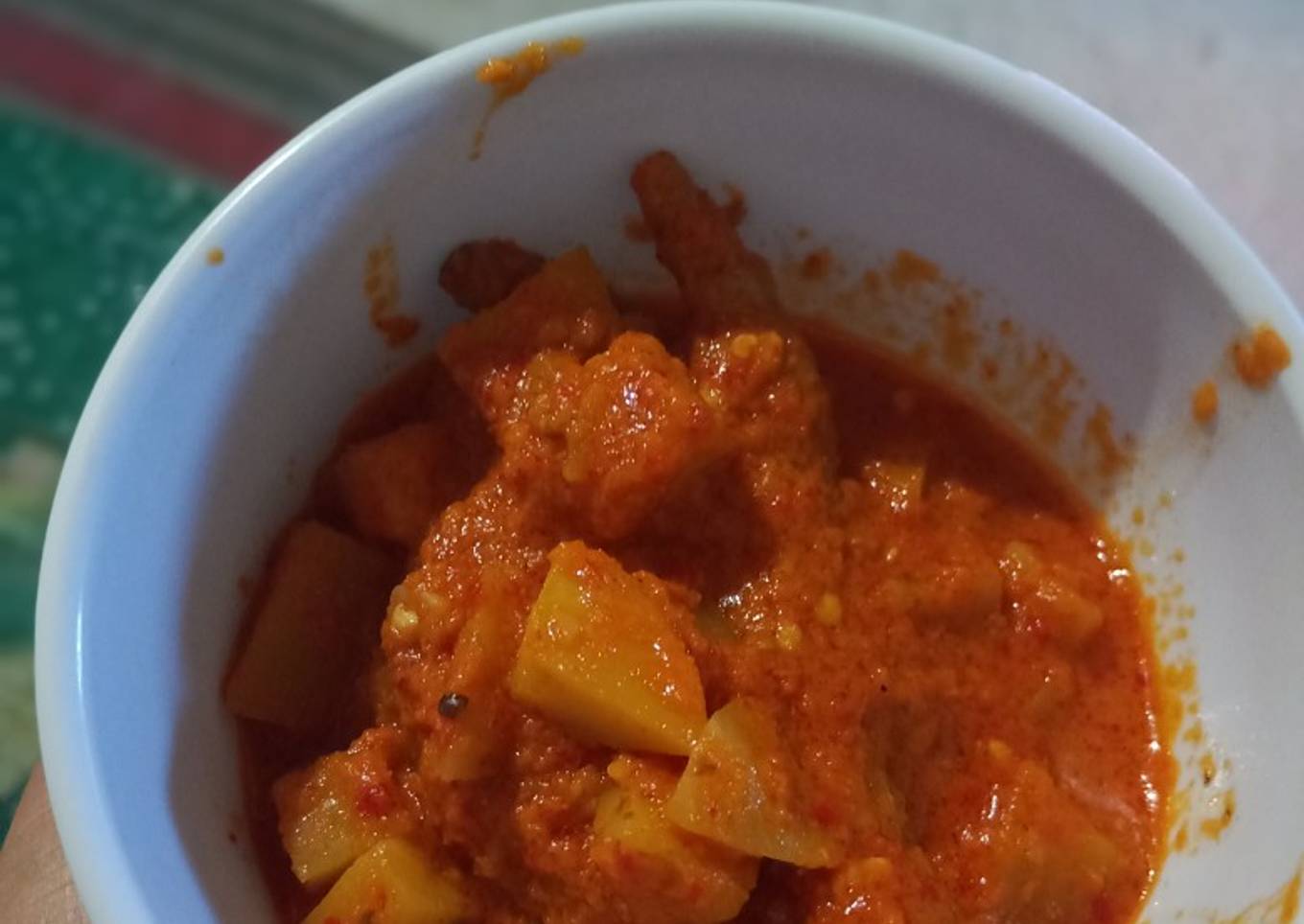 Sambal goreng kentang (+ ceker & telur puyuh)