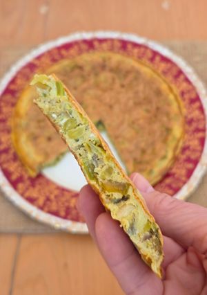 Una foto de Tortilla de pencas o tallos de acelga 🥬 receta de aprovechamiento
