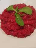 Arroz con remolacha, tipo risotto