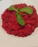 Arroz con remolacha, tipo risotto