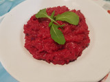 Arroz con remolacha, tipo risotto