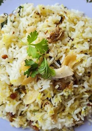 A picture of Yellow Rice/Metha Chawal.