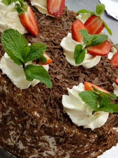 A picture of Mint chocolate cake.