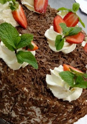 A picture of Mint chocolate cake.