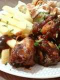 Chupetas de pollo al horno en salsa Barbacue