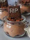 Vasitos de chocolate RIP Halloween