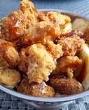 Vanília fagyi kókuszos crumble-lal és karamellel