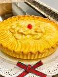 Tarta rústica rellena con compota de manzana