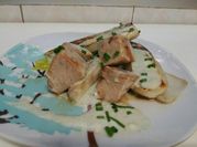 Una foto de endivias roquefort