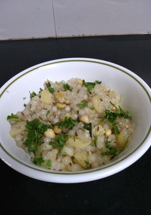 A picture of Sabudana khichdi.