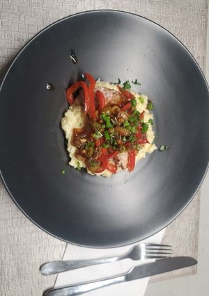 Una foto de Puré de coliflor
