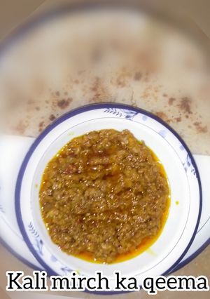 A picture of Kali mirch ka qeema.