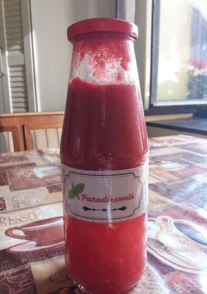 Paradicsomlé télire gyorsan recept fotója
