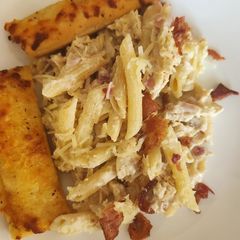 A picture of Chicken Bacon Ranch Penne Pasta.