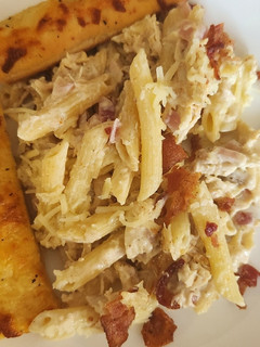 A picture of Chicken Bacon Ranch Penne Pasta.