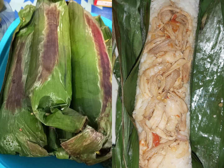 Cara Gampang Menyiapkan Nasi bakar ayam suwir pedas Untuk Jualan