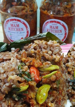 Foto resep Nasi bakar beras merah