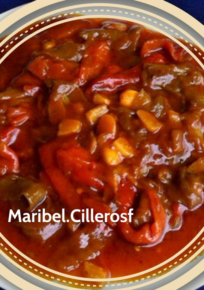 Una foto de Fritada de pimientos del piquillo