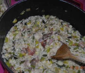 Easy Recipe Leek  Bacon Risotto Savory Delicious