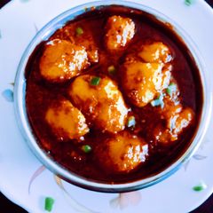 A picture of Healthy tasty delicious Kashmiri dum aloo.