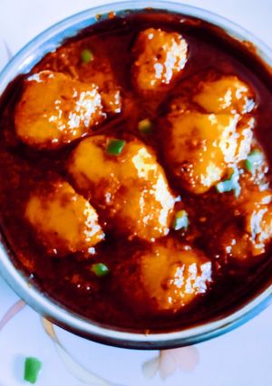 A picture of Healthy tasty delicious Kashmiri dum aloo.
