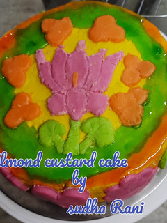 ஆல்மண்ட் கஸ்டர்ட் கேக் (Almond custard cake recipe in tamil) செய்முறை முக்கிய புகைப்படம்