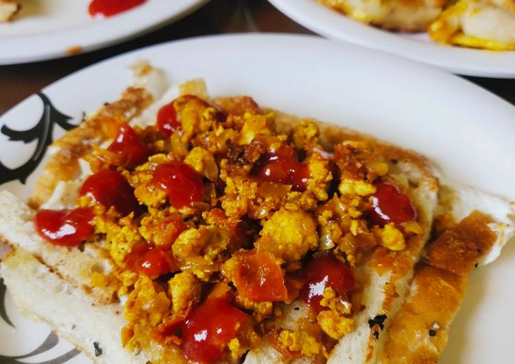 Bread edges with kheema