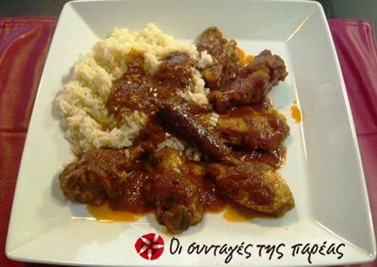 Recipe of Speedy Chicken in tomato sauce from Zakynthos