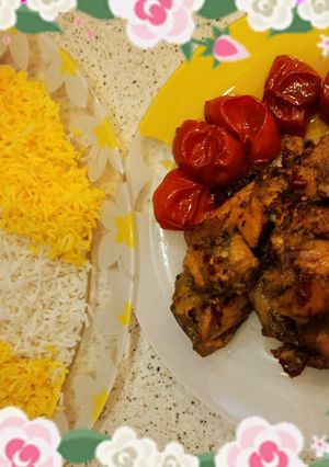عکسی از دستور پلو با جوجه سرخ شده
