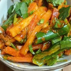A picture of Instant Carrot Achar.
