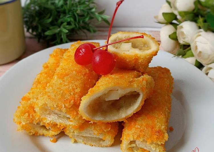 Roti goreng selai pisang keju