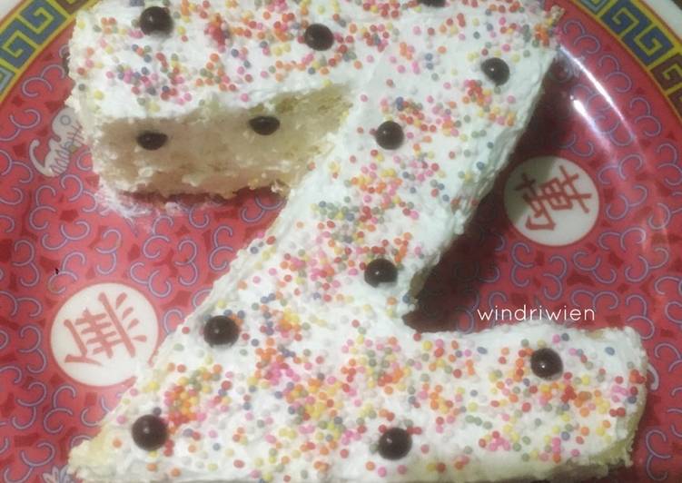 Monogram Cake Z 🍰 Basic Bolu Keju Kukus 2 Telur