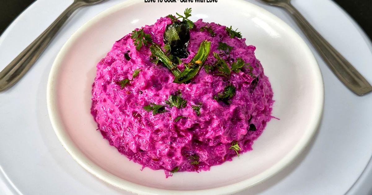 Beetroot Cold Curd Rice Nutritious Probiotic Cooling Comfort Food ...