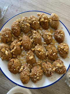 A picture of Honey cookies (melomakarona).