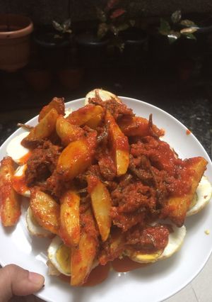 Foto resep 8. TKTB (teri kentang telor balado)