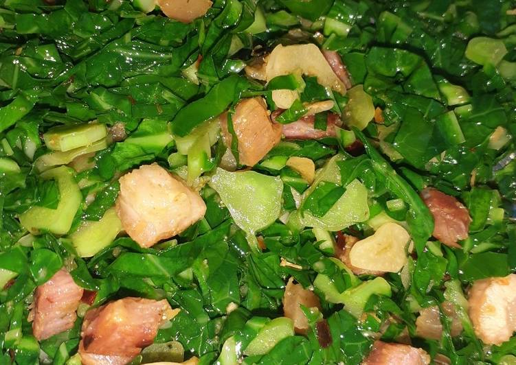 Couve manteiga com bacon - Tudogosreceitas