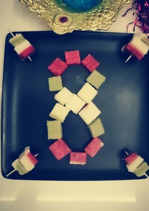 A picture of Instant Multicolor Suji Dhokla(rava dhokla).